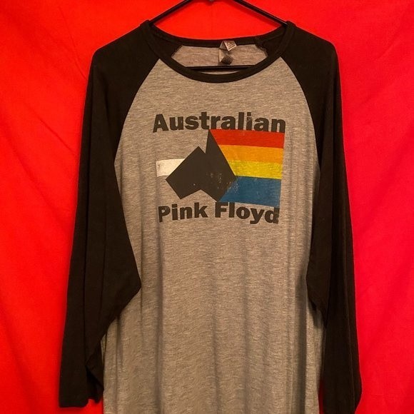 Australia Pink Floyd Gray with 3/4 Sleeves Black - Picture 1 of 5